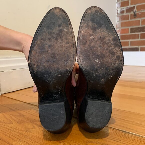 Vintage Justin Cowboy Boots Size 6 B Leather USA Made Western Rich Brown - Picture 7 of 16